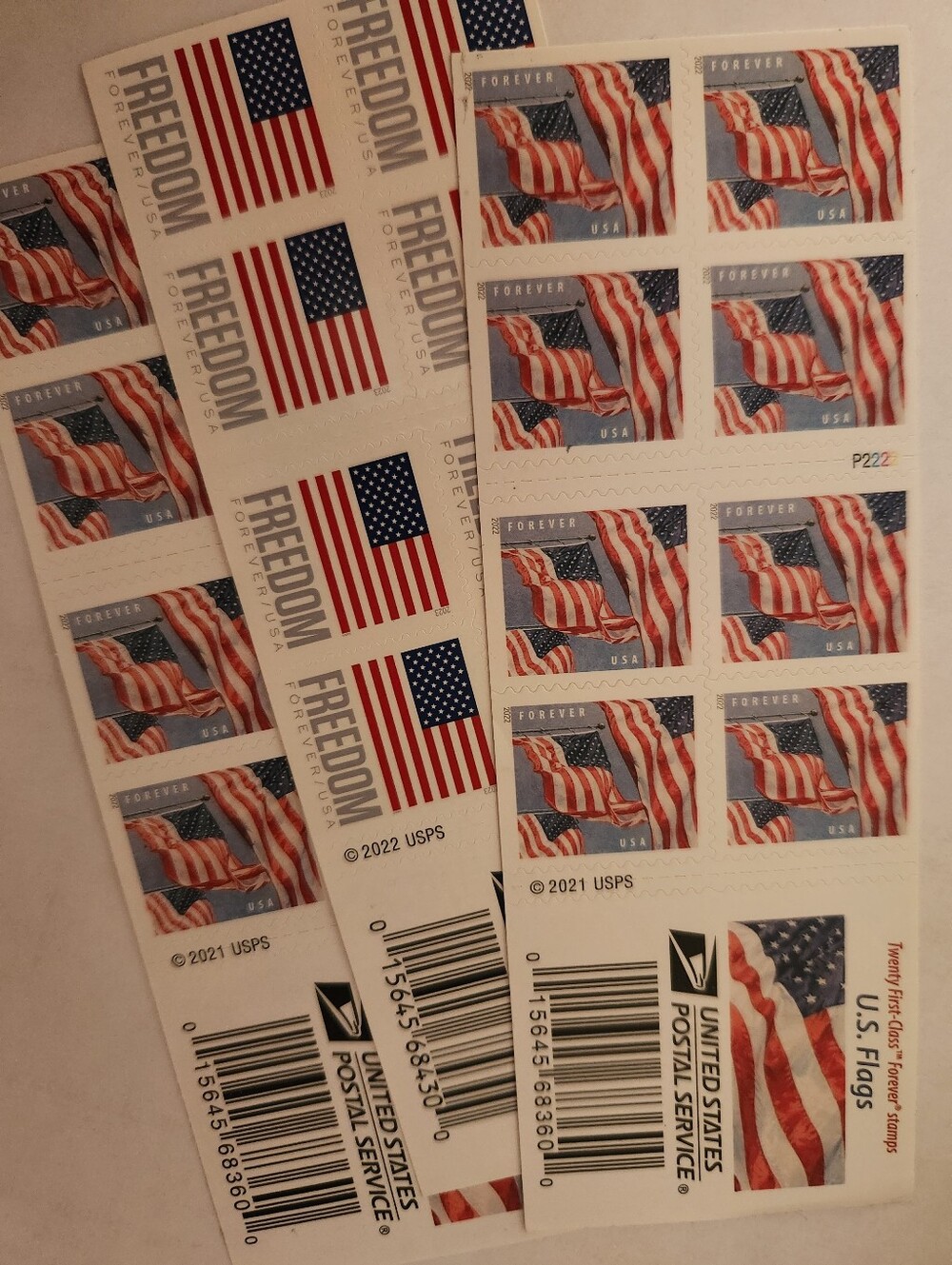 USPS Freedom U.S. Flag Forever Stamps - Red, Blue & White